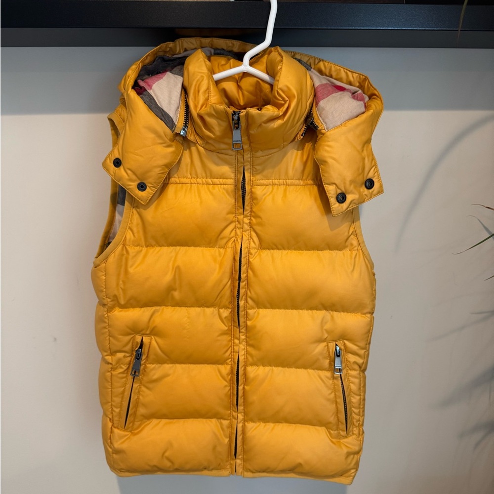 Burberry Yellow Amber/Mustard Kids Puffer Vest Gilet